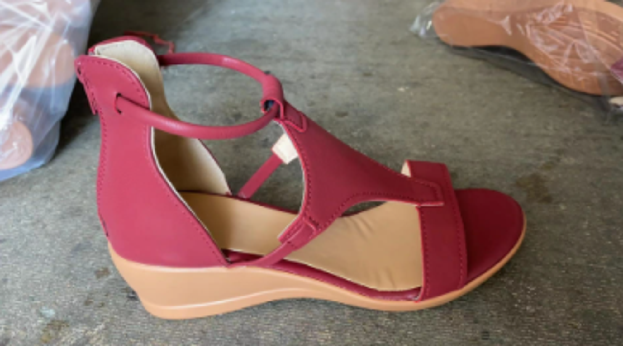 Women's Wedge Sandals - Comfortable Leather Open-Toe Design in Multiple Colors