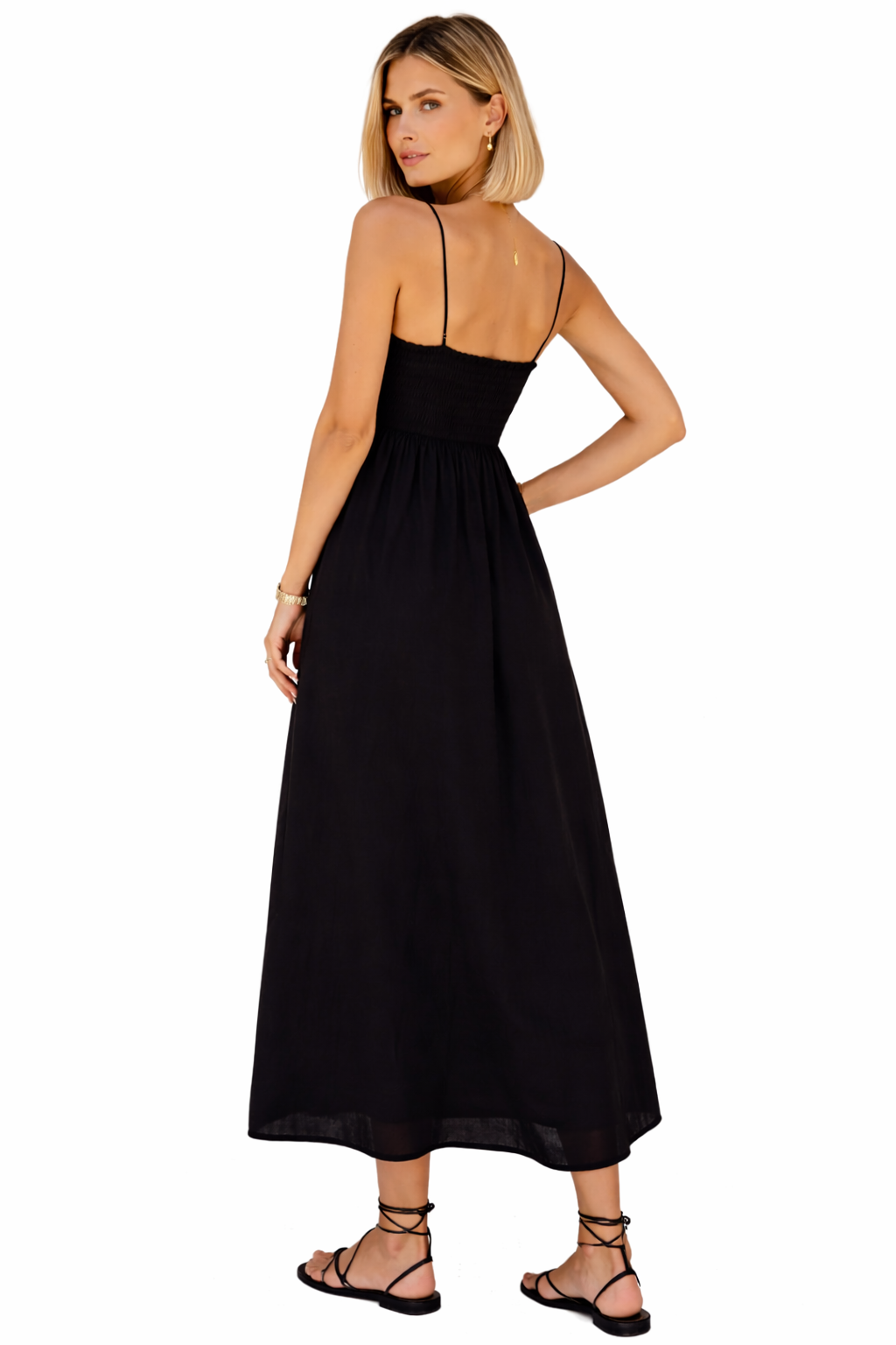 Midnight Muse Embroidered Maxi Dress