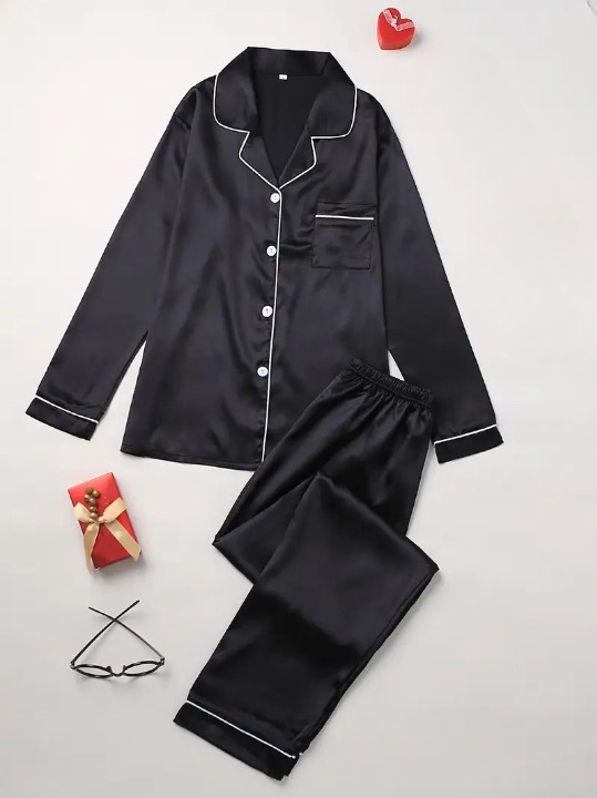 Luxury Women's Satin Pajama Set - Multiple Colors, Soft Silky Feel, Comfortable Sleepwear
